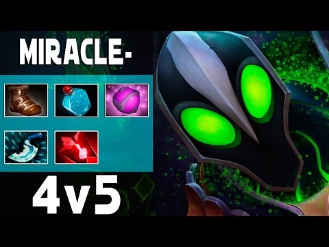 DOTA 2 - 4V5 MIRACLE- RUBICK GAMEPLAY - MMR 8K