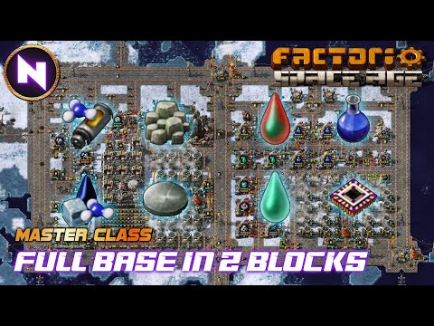 Complete, Compact Aquilo Base in 2 Blocks; Science/Processors/HUB | Factorio Space Age MASTER CLASS