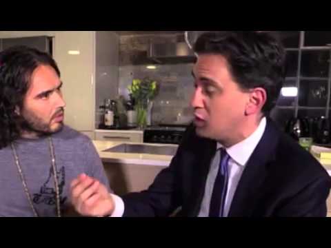 Russell Brand interviews Ed Miliband: raw footage