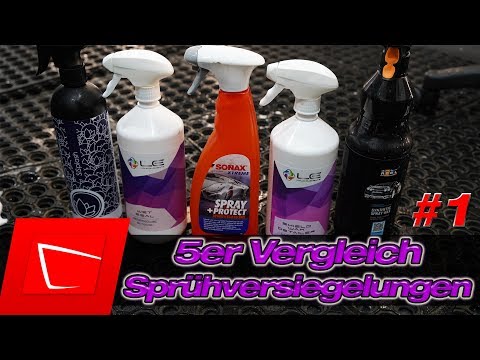 Spray sealants in comparison - LE Shield Wax Detailer ADBL SSW Nanolex SiSplash Sonax Spray Seal