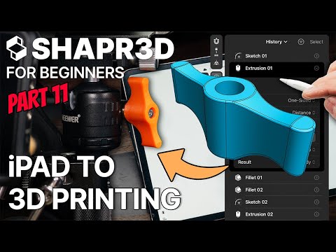 Shapr3D FOR BEGINNERS Part 11 - iPad to 3D Printing