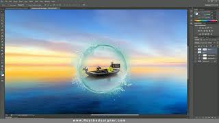 Photo Manipulation in Adobe Photoshop | Fisherman with boat