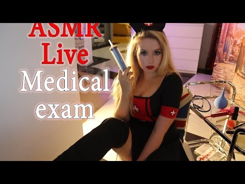 ASMR Nurse will exam you | Valeriya ASMR| Livestream 3.10.2020
