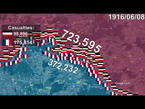 Battle of Verdun using Google Earth