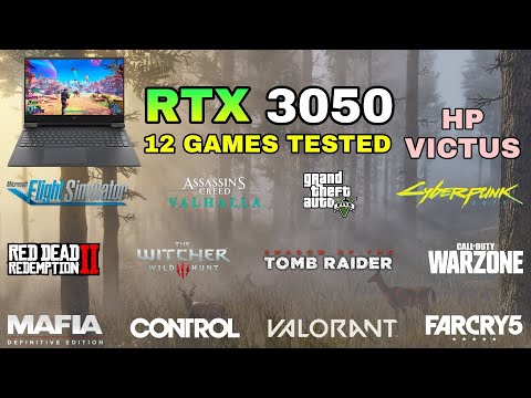 RTX 3050 Laptop + Ryzen 5 5600H | Test in 12 Games in 2021 - HP Victus 16