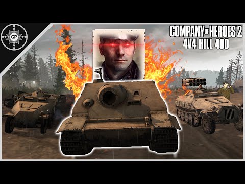 Axis Artillery Nightmare | 4v4 Hill 400 | COH2 Co-Cast #49
