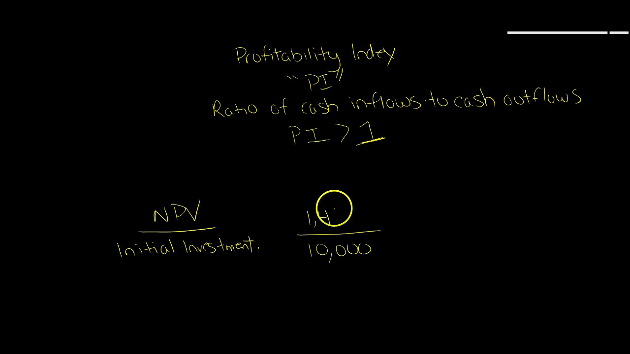 Profitability index  (PI)