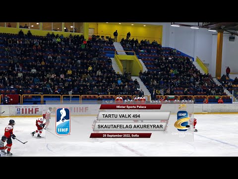 Хоккей Tartu Valk 494 vs. Skautafelag Akureyrar — 2023 IIHF Continental Cup Group A