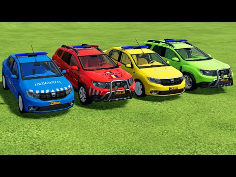 TRANSPORTING FULL COLORED DACIA DUSTER & LOGAN CARS WITH MAN TRUCKS ! Farming Simulator 22