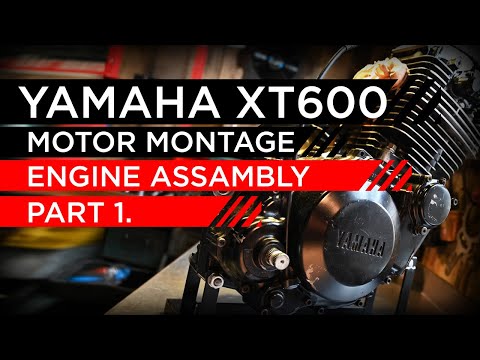 Yamaha XT600 Engine assembly Motor Zusammenbauen Teil 1 (TT600; SRX600; XT550; XT600Z TenereXT 600)