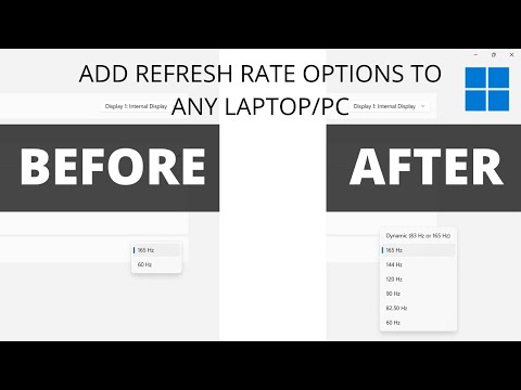 How to add refresh rate options in your laptop/pc?