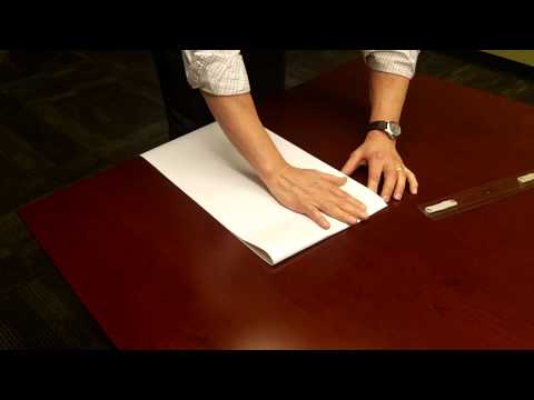 How to fold a D Size drawing to 8.5 x 11 inches for use in a binder