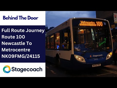 Behind The Door + Full Journey: Route 100 | NK09FMG/24115 - Stagecoach North East: MAN Enviro 300
