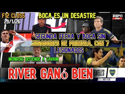 F12 Closs |Boca segunda fecha sin jugadores de Primera | Boca un desastre | River jugo bien y gano