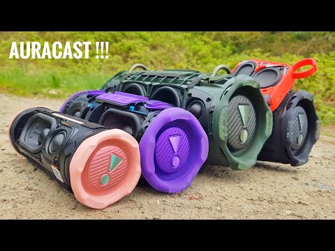 JBL Flip 7 + JBL Charge 6 + 2X JBL Xtreme 4 + JBL Go 4 BASS TEST !!! 100% VOL. !!! (AURACAST)