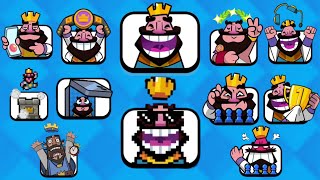 All 23 King Emotes in Clash Royale | King Emotes ASMR