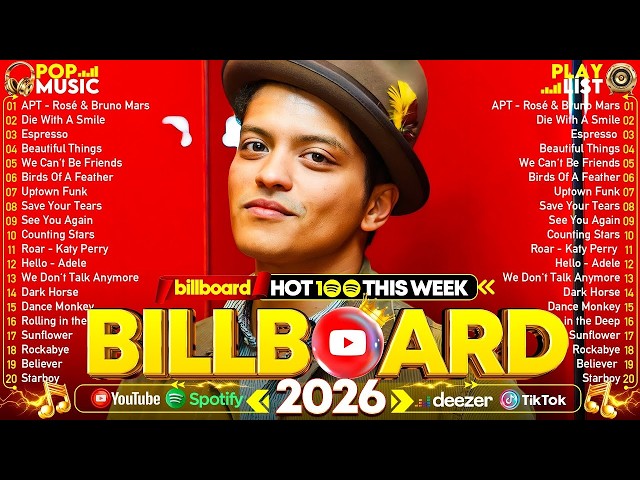 Rihanna, Ed Sheeran, Dua Lipa, Bruno Mars, Adele, Maroon 5, The Weeknd 🍁🍂 Billboard Top 50 This Week