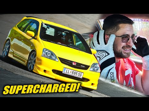 SUPERCHARGED Honda Civic EP3 Type R! // Nürburgring