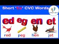 Learn To READ CVC Words Short E Sound Letter E Blending Learning Step By Step