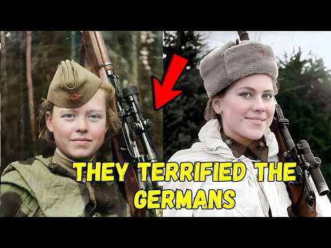 Unexpected heroines: rare photos of Soviet female snipers at the front!