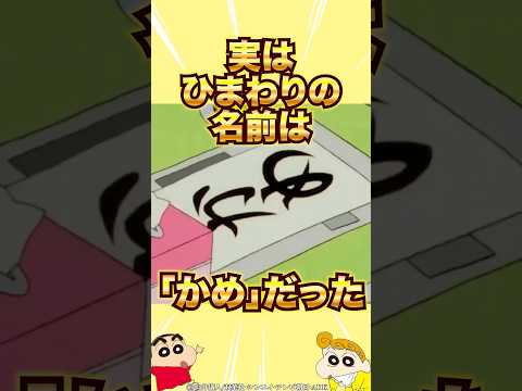 【衝撃回】ひまわりの名前は『かめ』だった #クレヨンしんちゃん #感動する話 #雑学