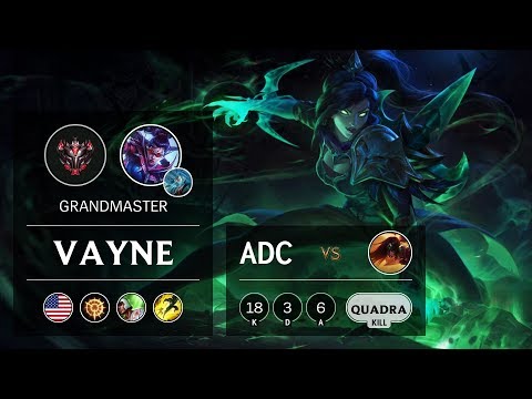 Vayne ADC vs Sivir - NA Grandmaster Patch 9.9