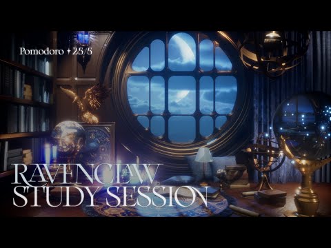 Study at the Ravenclaw Library Room at Hogwarts💙 Pomodoro 25/5 💎2 hrs 📜🗝️