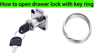 How to open drawer lock without key easy !