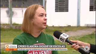CPERS denuncia situação de escolas estaduais no Jornal do Almoço