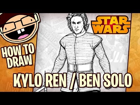 How to Draw KYLO REN / BEN SOLO (Star Wars) | Narrated...