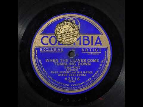 When the Leaves Come Tumbling Down - Paul Specht and His Hotel Astor Orchestra