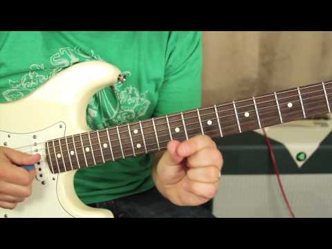 Blues Guitar Lessons - Minor Pentatonic Scale Lick - String Bends, Double Stop Bends