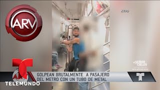 Brutal golpe con tubo de metal a un hombre en el metro | Al Rojo Vivo