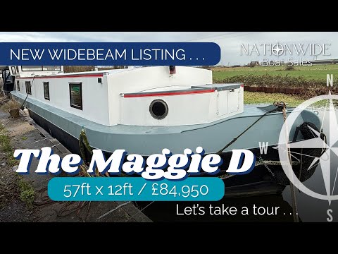 Widebeam for Sale - The Maggie D / 57ft x 12ft Widebeam 