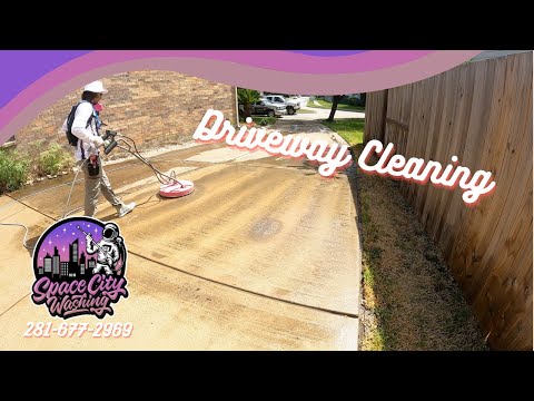 Pressure washing before and after results video by Space City Washing