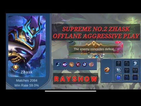 UNSTOPPABLE!!! ZHASK OFFLANE AGGRESSIVE PLAYING. STRONG OFFLANE ZHASK 👍