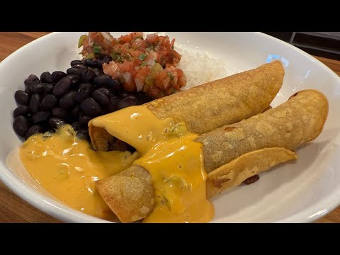 Easy Air Fryer Taquitos Recipe Made With Leftover Pulled Pork and Smoked Salsa
