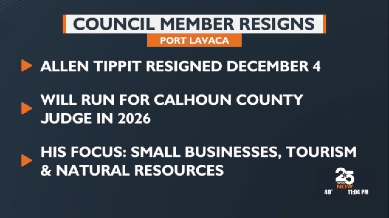 Port Lavaca council member resigns to run for county judge