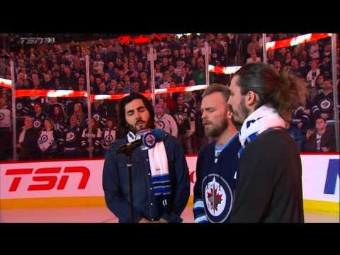 NHL The Brothers Landreth National Anthem December 27th, 2015 HD