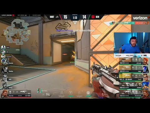 Tarik Reacts to SEN TenZ 4k in OT vs 100 Thieves