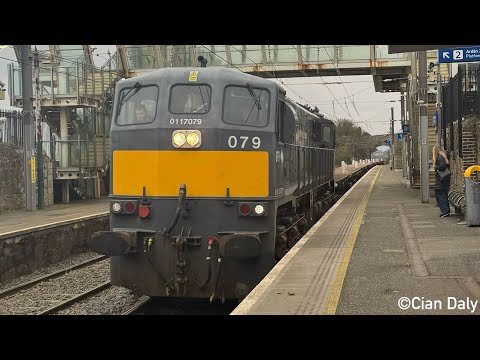 Irish Rail 071 Class Loco 079 + Empty Materials Train - Killiney (8/11/24)