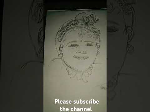 Drawing of Krishna ji #art #hindugod #Tanvesh yadav arts05 #shorts