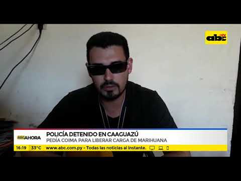 Policía detenido en Caaguazú