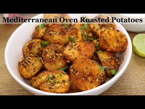 Mediterranean Oven Roasted Potatoes | Best Garlic Herb Roasted Potatoes Recipe