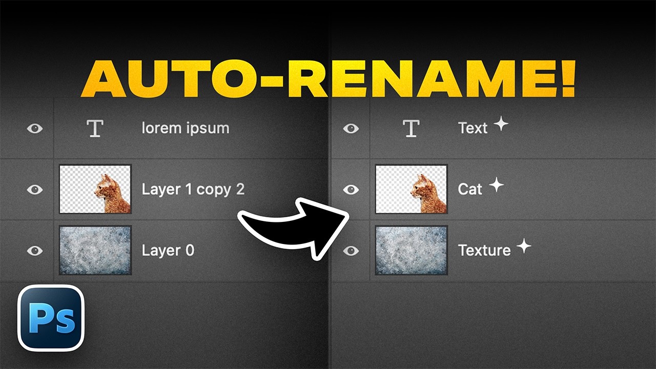 NEW Photoshop Feature: Auto-Rename Messy Layers!