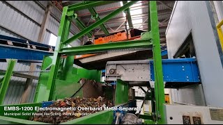 BAS® Electromagnetic Overband Metal Separator - Municipal Solid Waste Recycling Plant