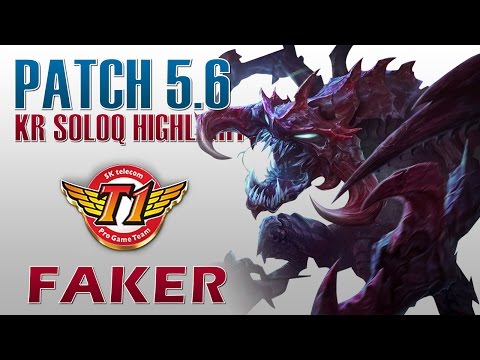 SKT T1 Faker - Cho'Gath Mid Lane - KR SoloQ Highlights