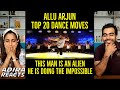 Allu Arjun Dance Moves Reaction Video Top 20 Dance Steps Reaction By Foreigners Best Reaction