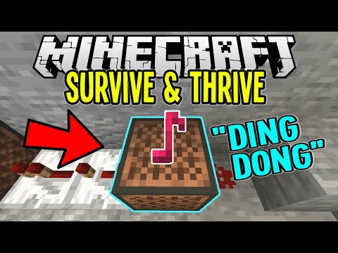 Minecraft | Super Easy NOTE BLOCK DOORBELL | Minecraft Survival Let's Play Tutorial Ep 12