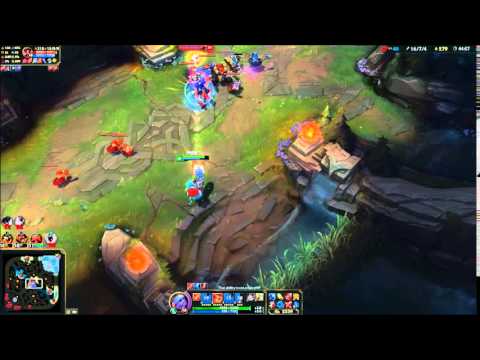 [League]Tristana, flash outplay vs fed viktor